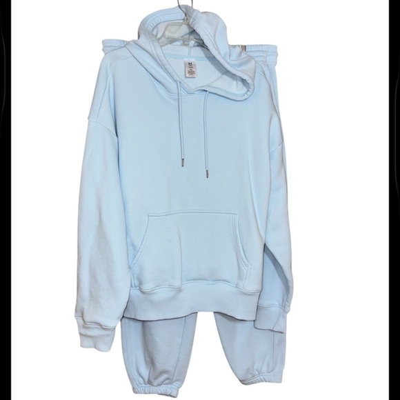 Members Mark Light Blue Hoodie and Sweatpants Set Size XXL Fleece Jogger - Picture 2 of 8